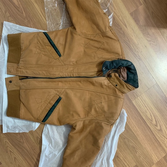 WINLIT GENUINE LEATHER JACKET SMALL CAMEL COLOR - Picture 4 of 4